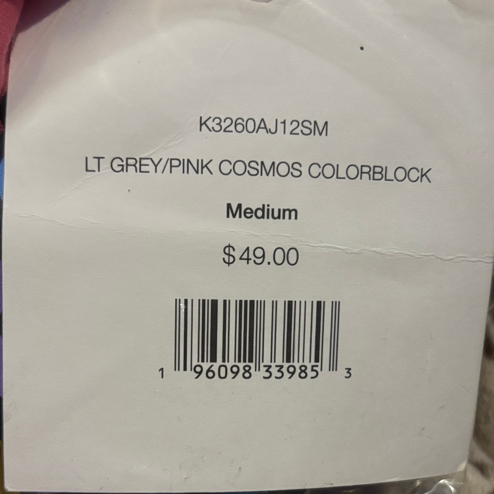 Colorblock Crop Top - Pink & Gray - Picture 4 of 4